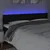 Produktbild 3 för Sänggavel LED svart 200x5x78/88 cm tyg