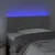 Produktbild 3 för Sänggavel LED ljusgrå 100x5x78/88 cm sammet
