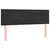 Produktbild 4 för Sänggavel LED svart 144x5x78/88 cm sammet