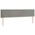 Produktbild 4 för Sänggavel LED ljusgrå 160x5x78/88 cm sammet