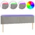 Produktbild 2 för Sänggavel LED ljusgrå 180x5x78/88 cm sammet