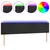 Produktbild 2 för Sänggavel LED svart 180x5x78/88 cm sammet