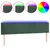 Produktbild 2 för Sänggavel LED mörkgrön 180x5x78/88 cm sammet