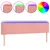 Produktbild 2 för Sänggavel LED rosa 180x5x78/88 cm sammet