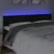 Produktbild 3 för Sänggavel LED svart 200x5x78/88 cm sammet