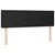 Produktbild 4 för Sänggavel LED svart 144x5x78/88 cm konstläder