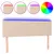 Produktbild 2 för Sänggavel LED cappuccino 144x5x78/88 cm konstläder