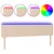 Produktbild 2 för Sänggavel LED cappuccino 160x5x78/88 cm konstläder
