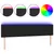 Produktbild 2 för Sänggavel LED svart 180x5x78/88 cm konstläder