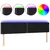 Produktbild 2 för Sänggavel LED svart 180x5x78/88 cm tyg
