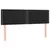 Produktbild 4 för Sänggavel LED svart 144x5x78/88 cm sammet