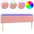 Produktbild 2 för Sänggavel LED rosa 160x5x78/88 cm sammet