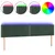 Produktbild 2 för Sänggavel LED mörkgrön 180x5x78/88 cm sammet