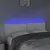 Produktbild 3 för Sänggavel LED vit 144x5x78/88 cm konstläder