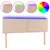 Produktbild 2 för Sänggavel LED cappuccino 144x5x78/88 cm konstläder