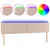 Produktbild 2 för Sänggavel LED cappuccino 160x5x78/88 cm konstläder