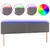 Produktbild 2 för Sänggavel LED grå 180x5x78/88 cm konstläder