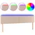 Produktbild 2 för Sänggavel LED cappuccino 180x5x78/88 cm konstläder