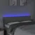 Produktbild 3 för Sänggavel LED ljusgrå 144x5x78/88 cm tyg