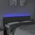 Produktbild 3 för Sänggavel LED mörkgrå 144x5x78/88 cm tyg