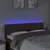 Produktbild 3 för Sänggavel LED mörkbrun 144x5x78/88 cm tyg