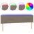 Produktbild 2 för Sänggavel LED taupe 180x5x78/88 cm tyg