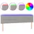 Produktbild 2 för Sänggavel LED ljusgrå 200x5x78/88 cm tyg