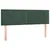 Produktbild 4 för Sänggavel LED mörkgrön 144x5x78/88 cm sammet