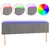 Produktbild 2 för Sänggavel LED ljusgrå 160x5x78/88 cm sammet 