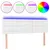 Produktbild 2 för Sänggavel LED vit 144x5x78/88 cm konstläder