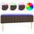 Produktbild 2 för Sänggavel LED brun 160x5x78/88 cm konstläder