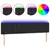 Produktbild 2 för Sänggavel LED svart 180x5x78/88 cm konstläder