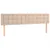 Produktbild 4 för Sänggavel LED cappuccino 180x5x78/88 cm konstläder
