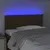 Produktbild 3 för Sänggavel LED mörkbrun 80x5x78/88 cm tyg