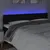 Produktbild 3 för Sänggavel LED svart 200x5x78/88 cm tyg