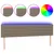 Produktbild 2 för Sänggavel LED taupe 200x5x78/88 cm tyg