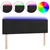 Produktbild 2 för Sänggavel LED svart 144x5x78/88 cm sammet