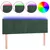 Produktbild 2 för Sänggavel LED mörkgrön 144x5x78/88 cm sammet
