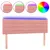 Produktbild 2 för Sänggavel LED rosa 144x5x78/88 cm sammet
