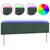 Produktbild 2 för Sänggavel LED mörkgrön 180x5x78/88 cm sammet