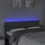 Produktbild 3 för Sänggavel LED mörkgrå 144x5x78/88 cm tyg