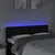 Produktbild 3 för Sänggavel LED svart 144x5x78/88 cm tyg