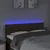 Produktbild 3 för Sänggavel LED mörkbrun 144x5x78/88 cm tyg