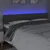 Produktbild 3 för Sänggavel LED mörkgrå 160x5x78/88 cm tyg