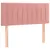 Produktbild 4 för Sänggavel LED rosa 100 x 5 x 78/88 cm sammet