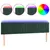 Produktbild 2 för Sänggavel LED mörkgrön 160x5x78/88 cm sammet