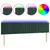 Produktbild 2 för Sänggavel LED mörkgrön 200x5x78/88 cm sammet