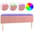 Produktbild 2 för Sänggavel LED rosa 200x5x78/88 cm sammet