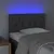 Produktbild 3 för Sänggavel LED ljusgrå 80x7x78/88 cm tyg