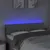 Produktbild 3 för Sänggavel LED ljusgrå 144x7x78/88 cm tyg